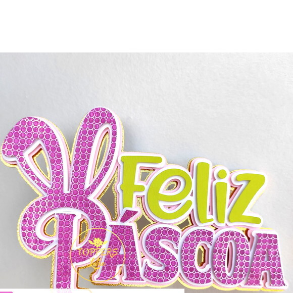 Arquivo de Corte Topo de Bolo Feliz Páscoa #2653