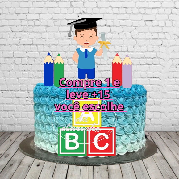 Arquivo de Corte Topo de Bolo Formatura #6060
