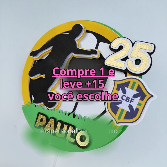 Arquivo de Corte Topo de Bolo Futebol #6156