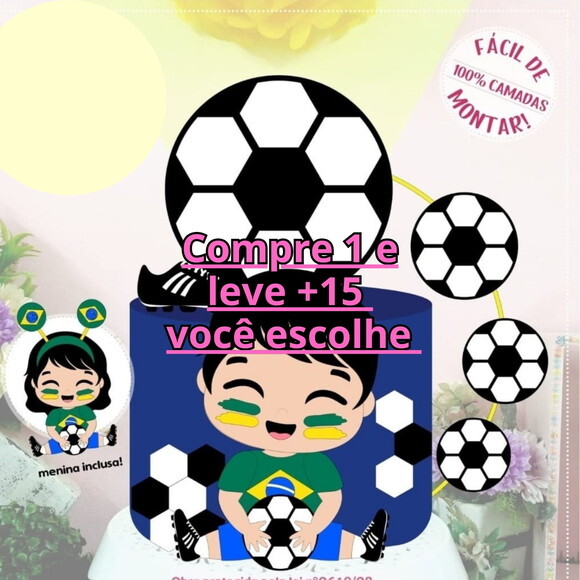 Arquivo de Corte Topo de Bolo Futebol #6162