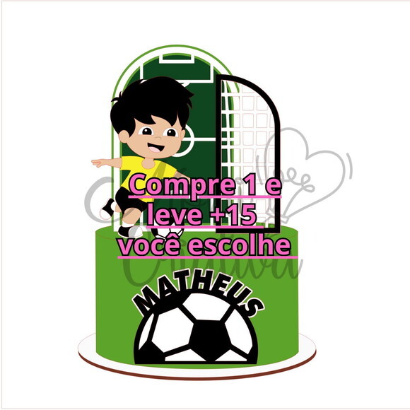 Arquivo de Corte Topo de Bolo Futebol #6173