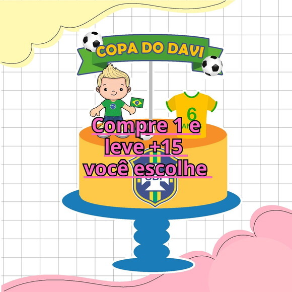 Arquivo de Corte Topo de Bolo Futebol #6177