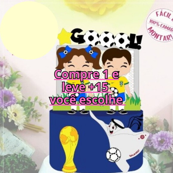 Arquivo de Corte Topo de Bolo Futebol #6198