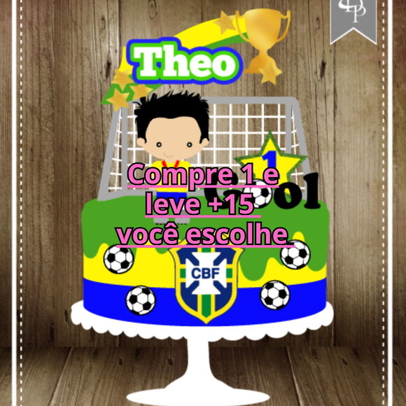 Arquivo de Corte Topo de Bolo Futebol #6213