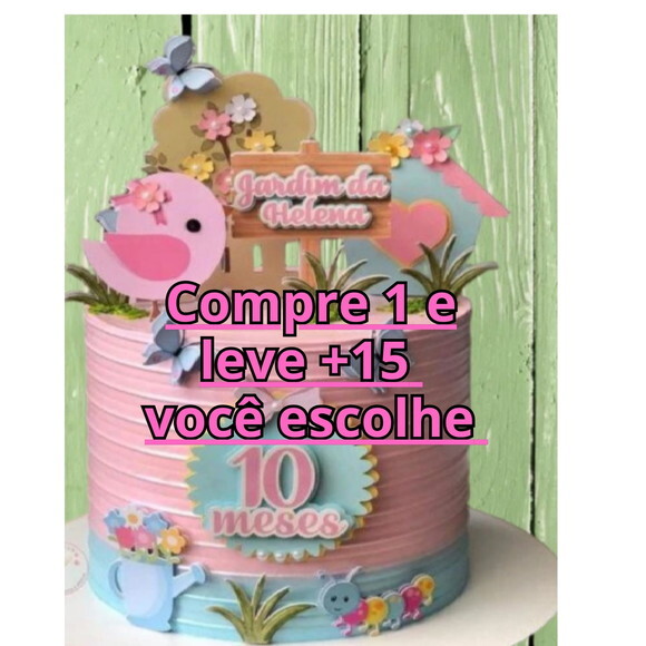 Arquivo de Corte Topo de Bolo Jardim #6621