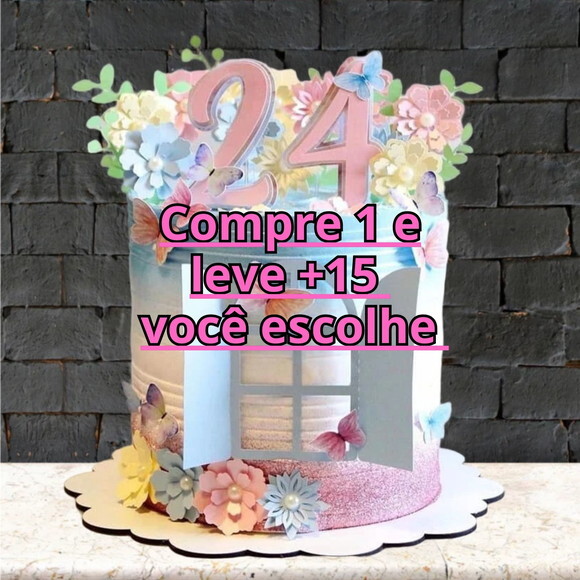 Arquivo de Corte Topo de Bolo Jardim #6627
