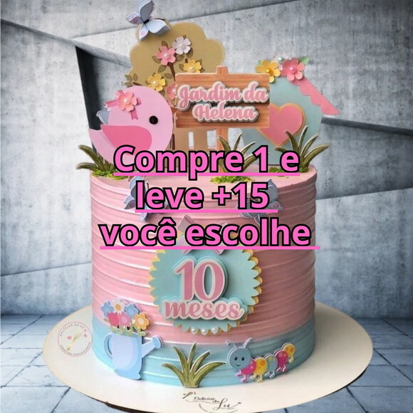 Arquivo de Corte Topo de Bolo Jardim #6629