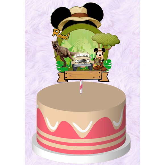 Arquivo de Corte Topo de Bolo Mickey Safari #1120