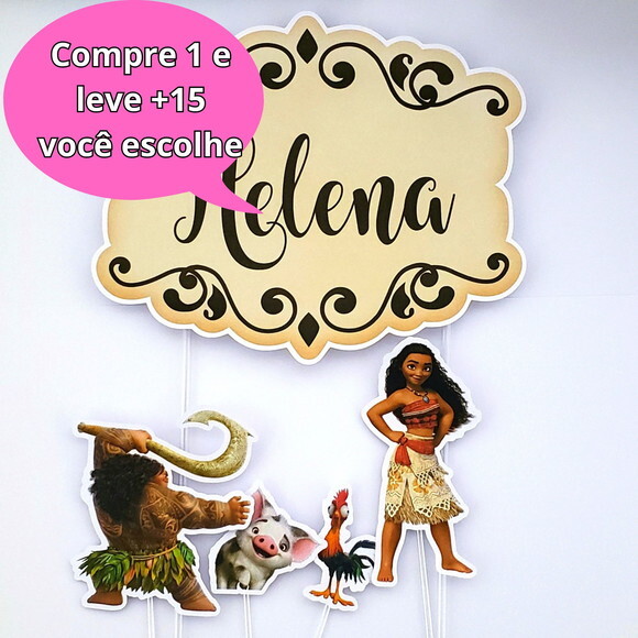 Arquivo de Corte Topo de Bolo Moana #4166