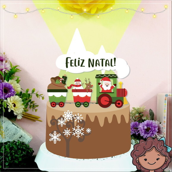 Arquivo de Corte Topo de Bolo Natal #2684