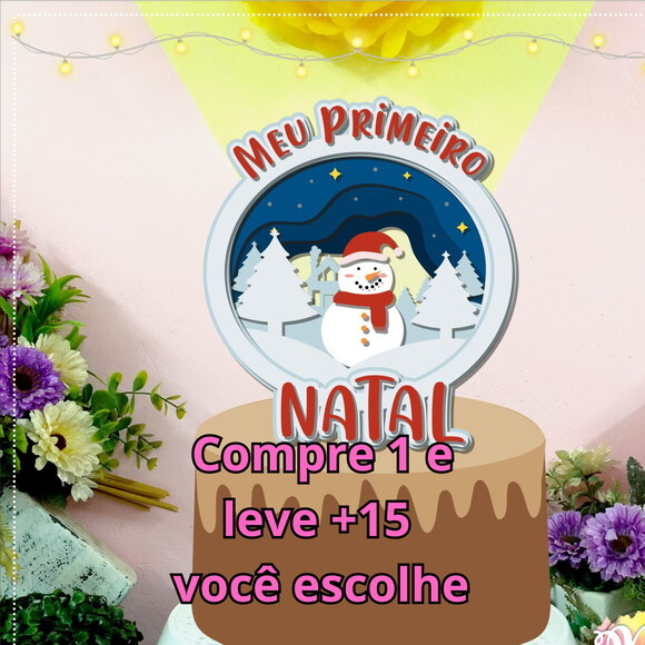 Arquivo de Corte Topo de Bolo Natal #2689