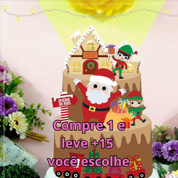 Arquivo de Corte Topo de Bolo Natal #2691