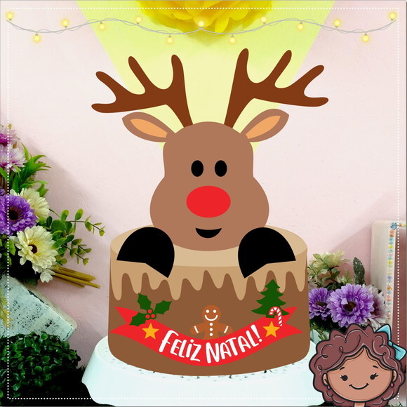 Arquivo de Corte Topo de Bolo Natal #2694