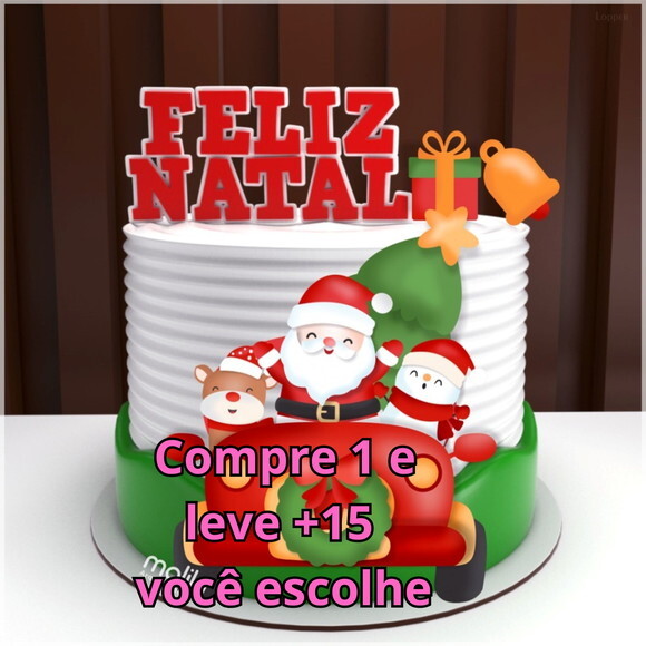 Arquivo de Corte Topo de Bolo Natal #3579