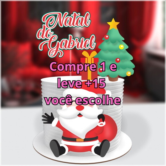 Arquivo de Corte Topo de Bolo Natal #3582