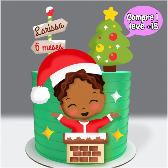 Arquivo de Corte Topo de Bolo Natal #3583