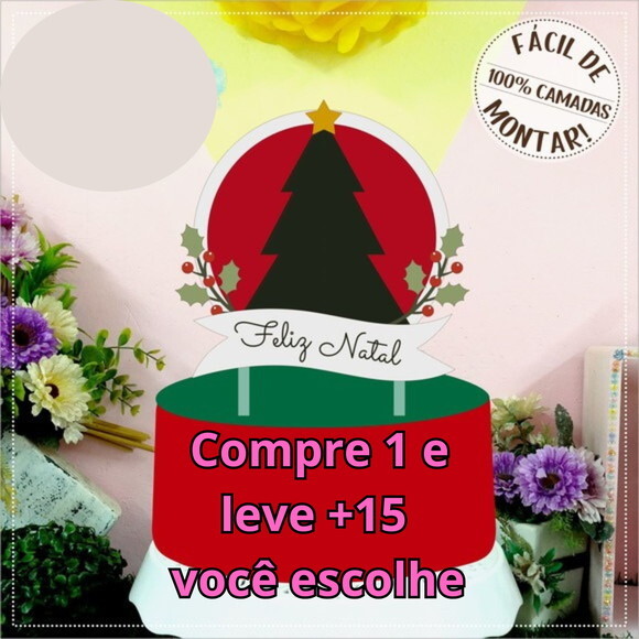 Arquivo de Corte Topo de Bolo Natal #5790