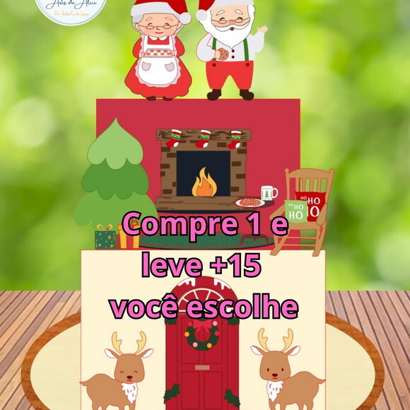 Arquivo de Corte Topo de Bolo Natal #5839