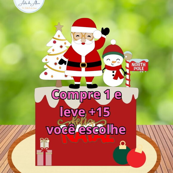 Arquivo de Corte Topo de Bolo Natal #5891