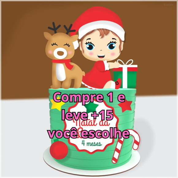 Arquivo de Corte Topo de Bolo Natal #5932