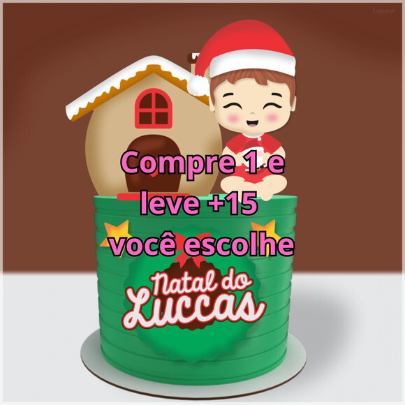 Arquivo de Corte Topo de Bolo Natal #5934