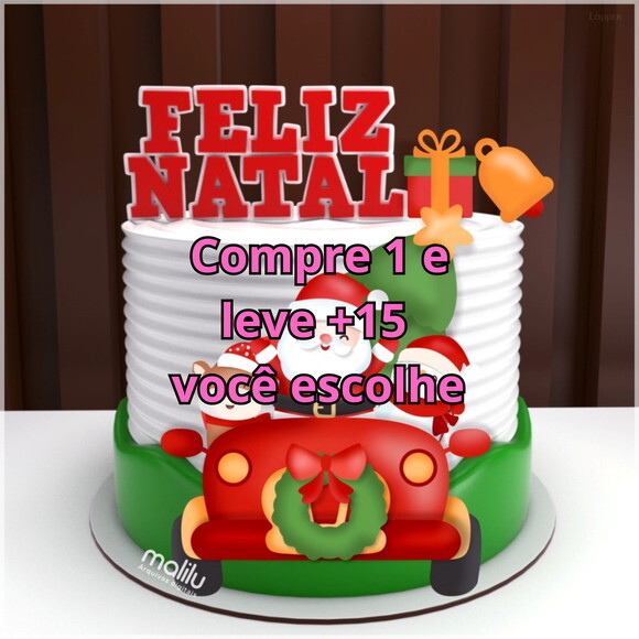 Arquivo de Corte Topo de Bolo Natal #5935