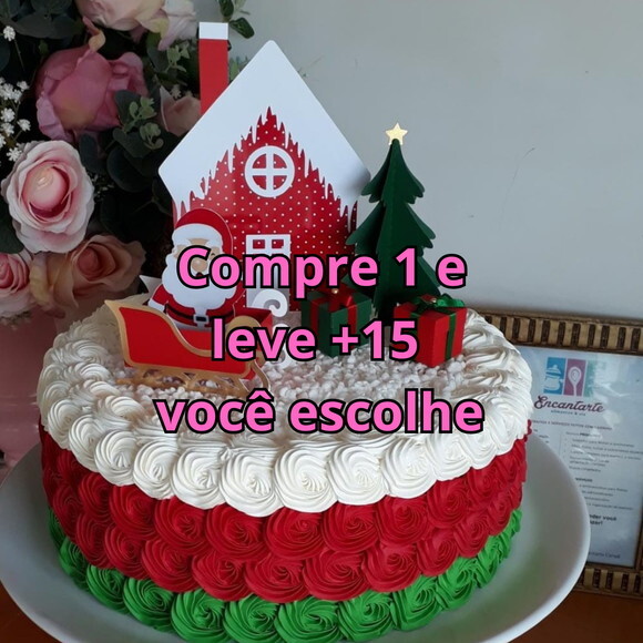 Arquivo de Corte Topo de Bolo Natal #5976