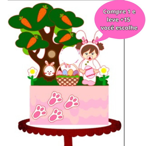 Arquivo de Corte Topo de Bolo Páscoa #4279
