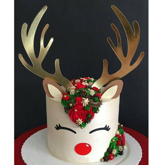 Arquivo de Corte Topo de Bolo Rena Natal #7371