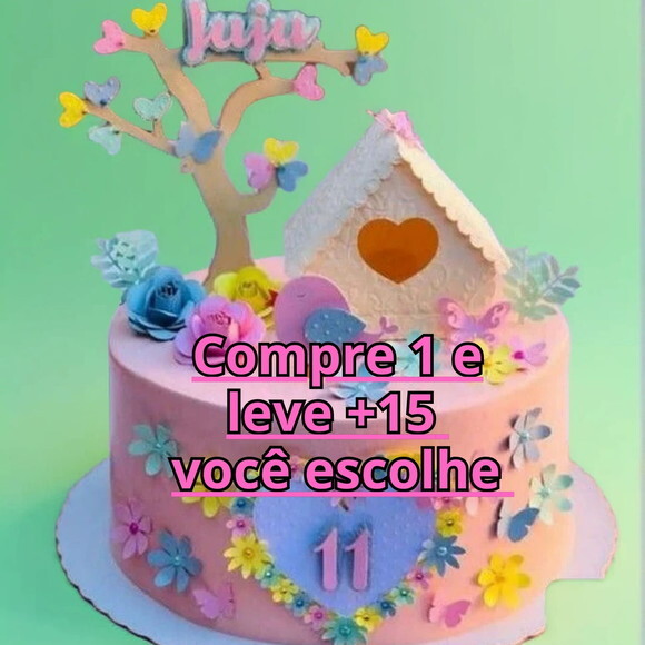 Arquivo de Corte Topo de Bolo Shaker Jardim #6620