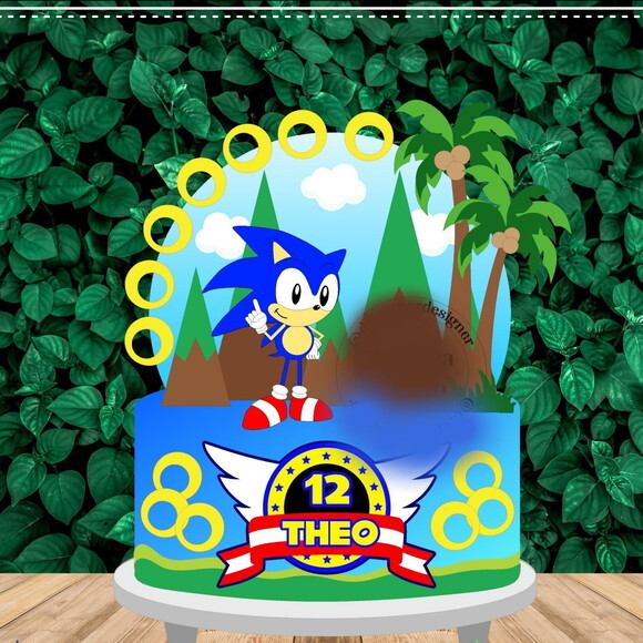 Arquivo de Corte Topo de Bolo Sonic #6796