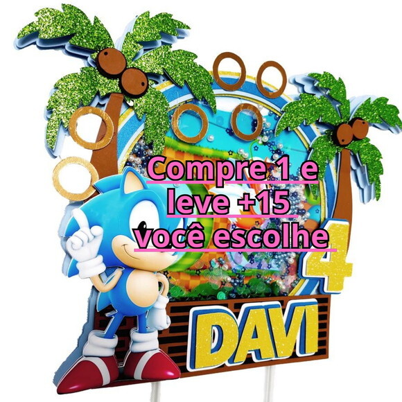 Arquivo de Corte Topo de Bolo Sonic #6798