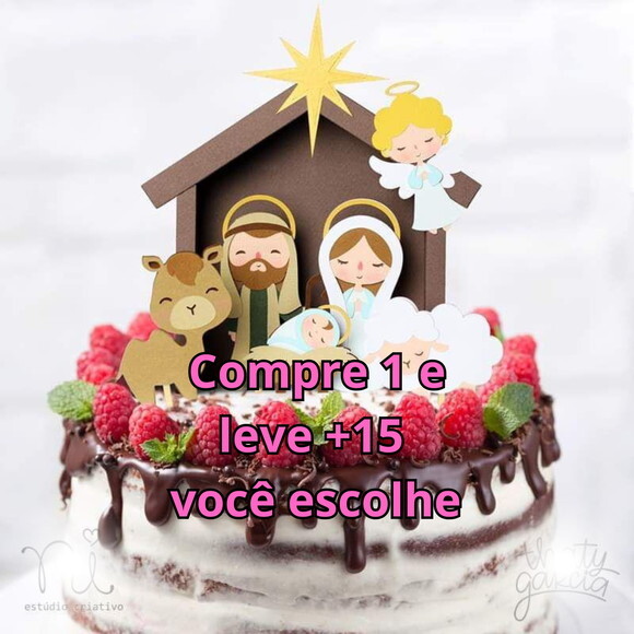 Arquivo de Corte Topo de Bolo Topo de Bolo Presépio #3589