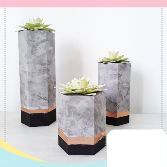 Arquivo de Corte Trio Vasos Hexa #1602