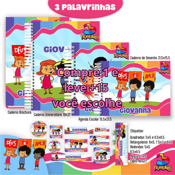 Arquivo de Corte Volta Ás Aulas 3 Palavrinhas Menina #5413