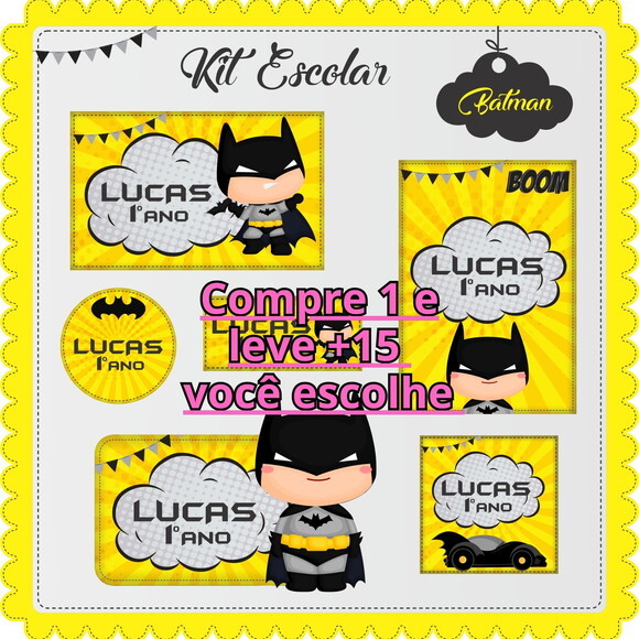 Arquivo de Corte Volta Ás Aulas Batman #3633