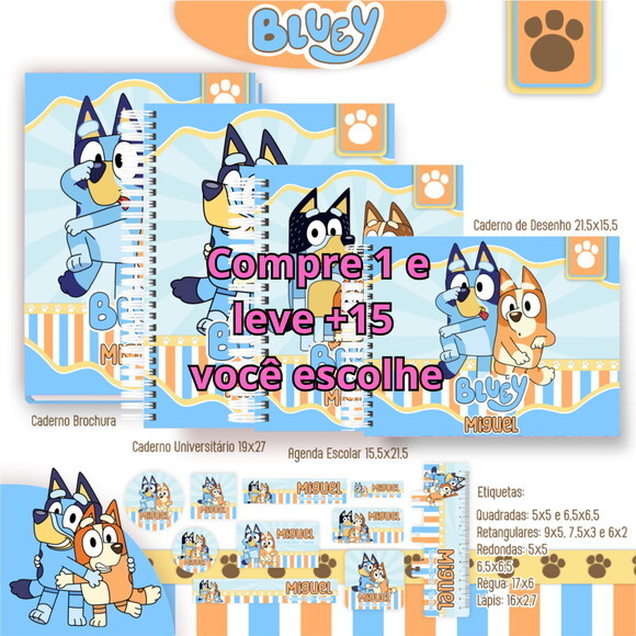 Arquivo de Corte Volta Ás Aulas Bluey #5414