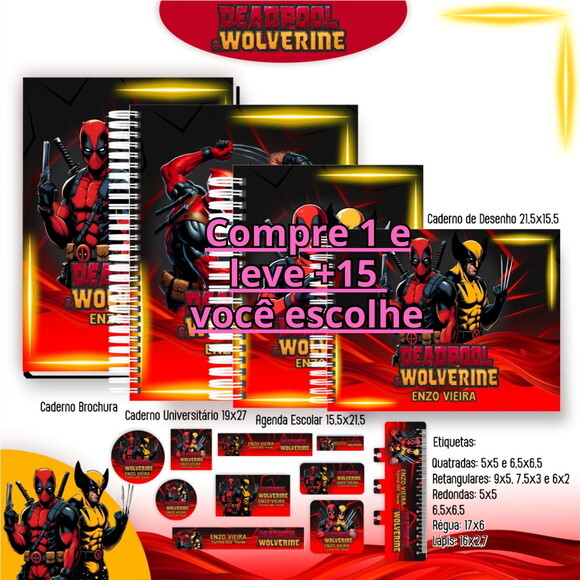 Arquivo de Corte Volta Ás Aulas Deadpoll e Wolverine #5350