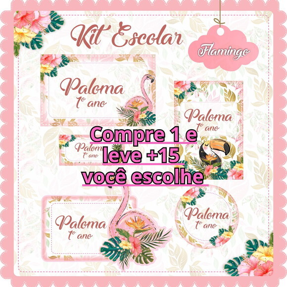 Arquivo de Corte Volta Ás Aulas Flamingo #069