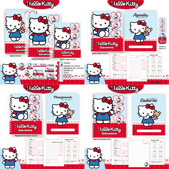 Arquivo de Corte Volta Ás Aulas Hello Kitty #5418