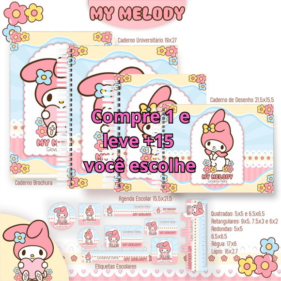 Arquivo de Corte Volta Ás Aulas My Melody #5427