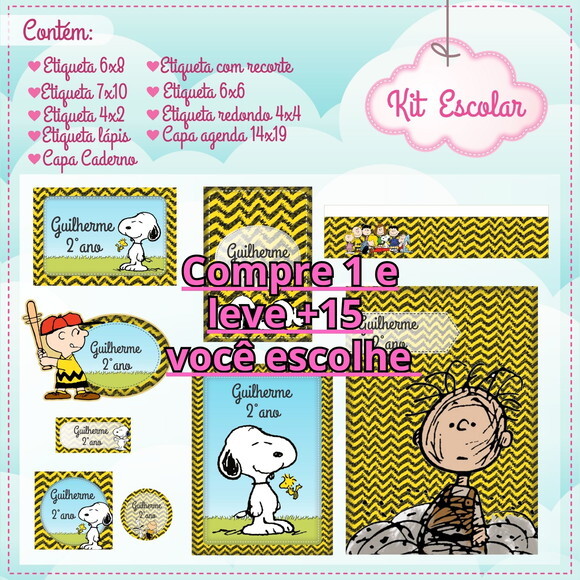 Arquivo de Corte Volta Ás Aulas Snoopy #6129