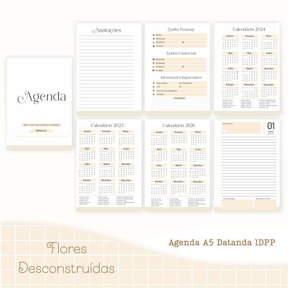 Arquivo Digital Agenda 2025 - Flores Desconstruídas #4568