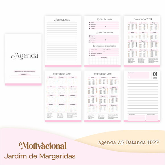 Arquivo Digital Agenda 2025 - Jardim de Margaridas #4571