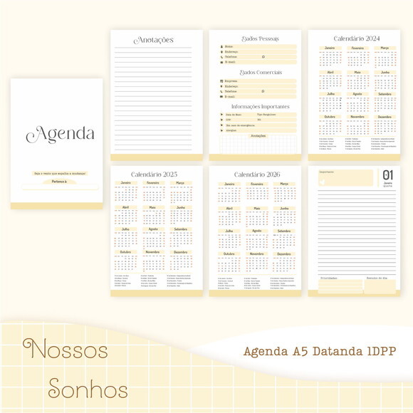 Arquivo Digital Agenda 2025 - Nossos Sonhos #4581