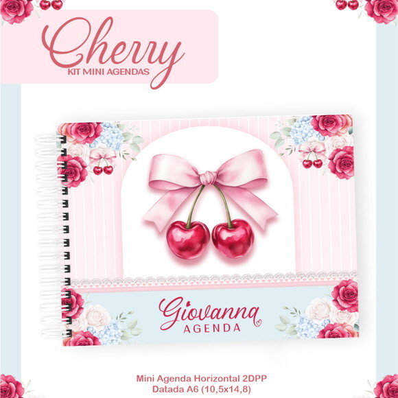 Arquivo Digital Agenda A6 Cherry 2026 #7719