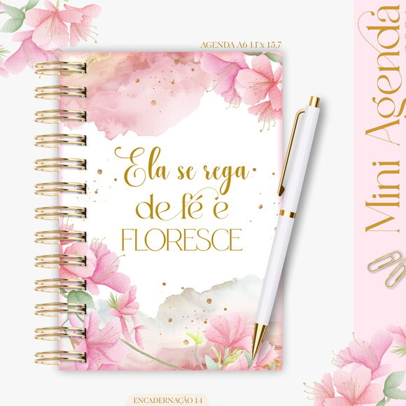 Arquivo Digital Agenda A6 Floral 2026 #7679