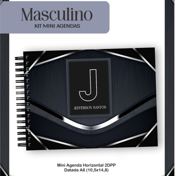 Arquivo Digital Agenda A6 Masculina 2026 #7716