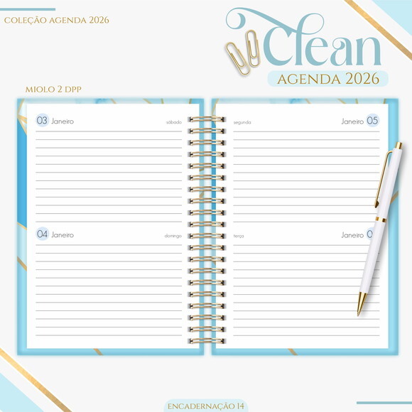 Arquivo Digital Agenda Basic Blue 2026 #7383