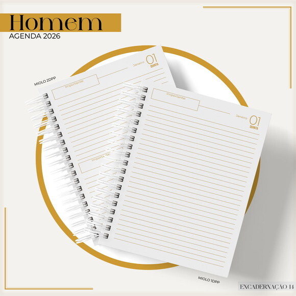 Arquivo Digital Agenda Basic Gold 2026 #7373